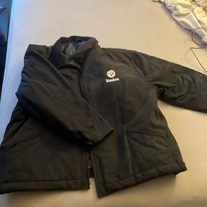 Very oversized Steelers coat.